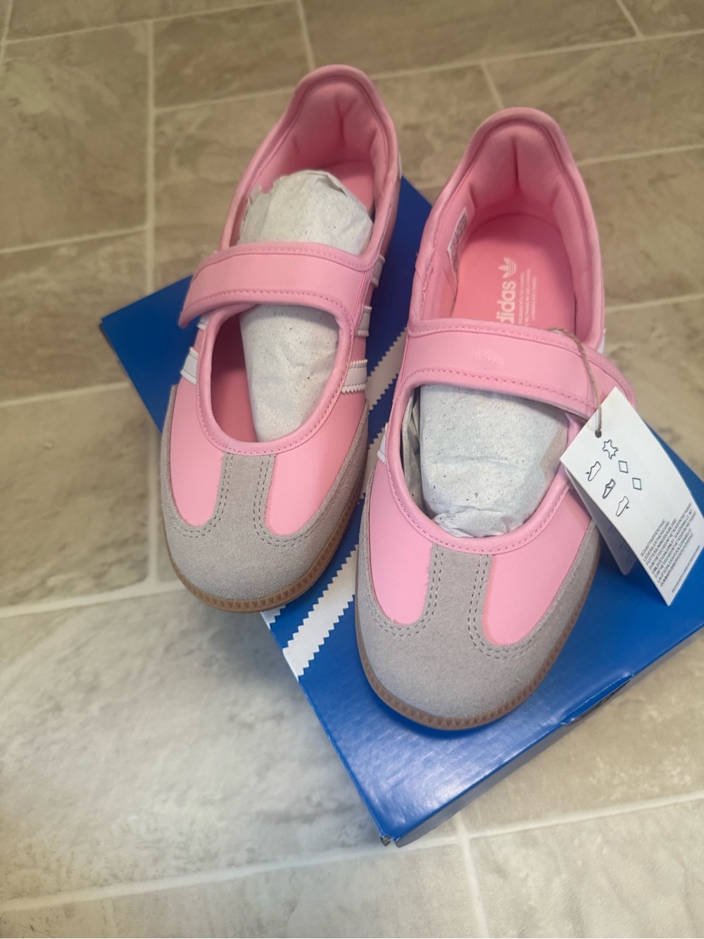 adidas Kids Pink and Gray Samba Jane